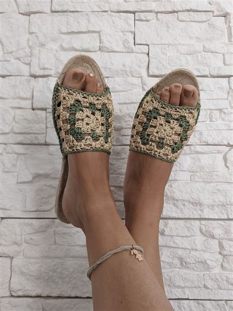 Crochet Espadrillas Granny Square Shoes Crochet Shoes Pattern