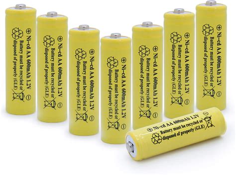 Pkcell 4 Pack Aa 12v 600mah Nicd Rechargeable Double A