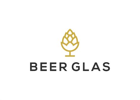 Premium Vector Beer Hops Glass Logo Design Vector