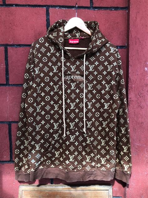 Louis Vuitton Supreme Logo Box Hoodie Monogram Red Atelier Yuwaciaojp