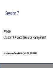 Test Chapter Pdf Session Pmbok Chapter Project Resource