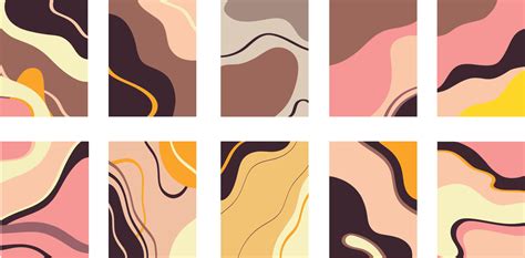 Abstract Modern Templates With Nude Neutral Tones Vector Art At Vecteezy