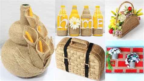 5 Jute Craft Ideas Home Decorating Ideas Handmade 2 YouTube