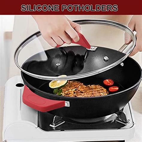 Silicone Hot Handle Holder Silicone Rubber Handle Covers Potholders Hot Insulation Heat