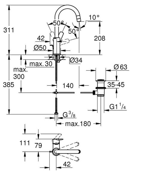 Mitigeur Lavabo Chrome Chrom Grohe Quickfix L Leroy Merlin