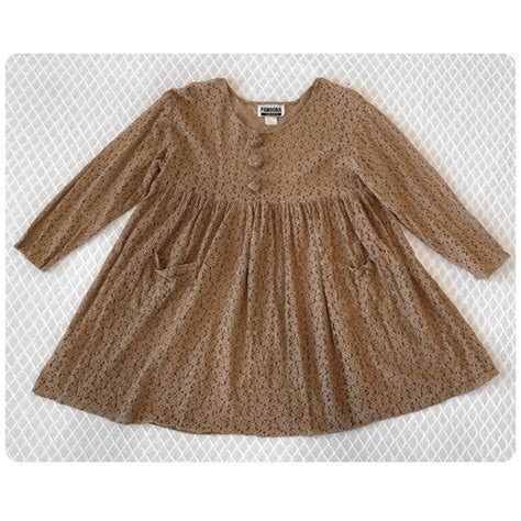 Dresses Vintage Cottagecore Sheer Floral Lace Babydoll Dress In Nude Poshmark