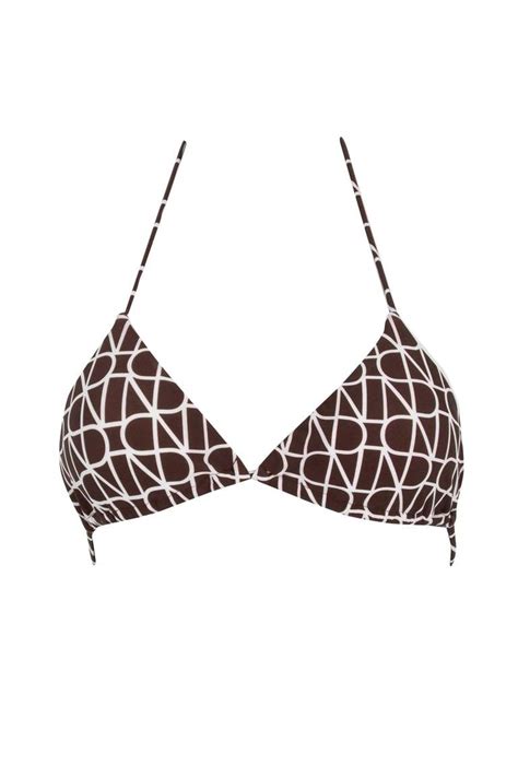 Brown WOMAN Nefes İstanbul X DeFacto Printed Bikini Top DeFacto