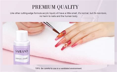 Saviland Liquide Acrylique Pour Ongles 60 Ml Liquide De Poudre