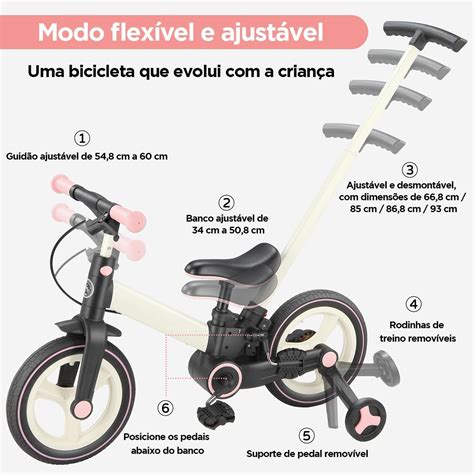 Bicicleta De Equilíbrio 3 Em 1 - Bicicleta de Equilíbrio Multifuncional 3 em 1 - Bicicleta de Equilíbrio ...