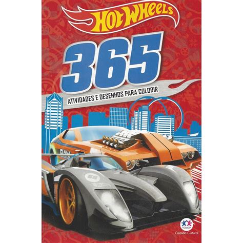 Livro Atividades E Desenhos P Colorir Hot Wheels Shopee Brasil