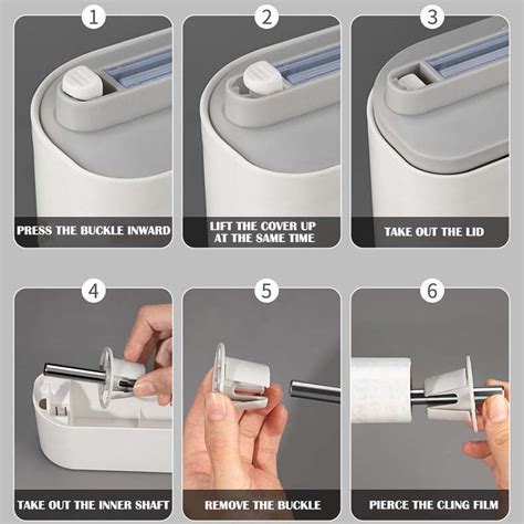 Plastic Wrap Dispenser With Cutter Peachloft