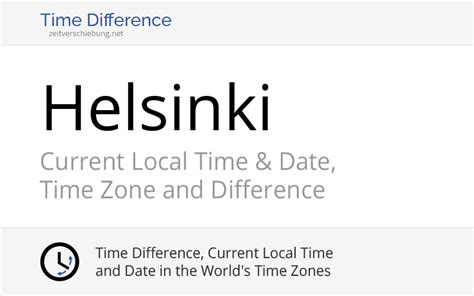 Current Local Time In Helsinki Finland Uusimaa Date Time Zone