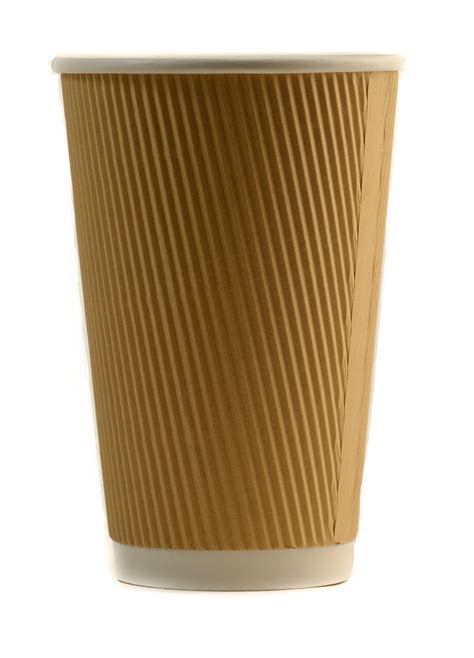 100 Pack 16oz Disposable RippIe Paper Hot Coffee Cups Double Walled Insulated Disposable Hot