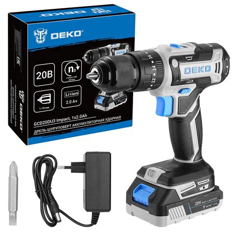 Дрель-шуруповерт DEKO Banger 12v 2 batteries 93 tools, От аккумулятора ...