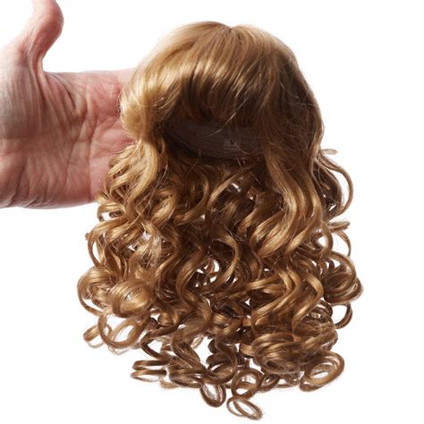 Antina S Dark Blonde Soft Curls With Bangs Doll Wig Doll Hair Doll