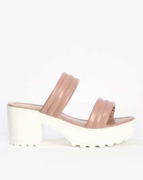 Buy Nude Heeled Sandals For Women By YOUSTA Online Ajio