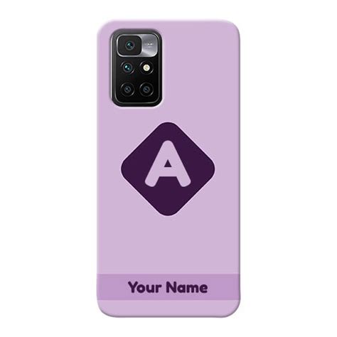 Buy Redmi 10 Prime Custom Mobile Case With Custom Letter In Curved