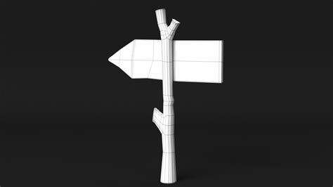 3d Wood Sign Turbosquid 1577940