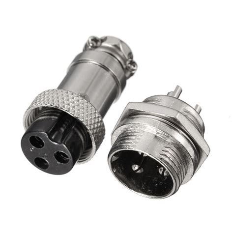 Gx16 3 Pin 16mm Male And Female Wire Panel Circular Connector Aviation Socket Plug