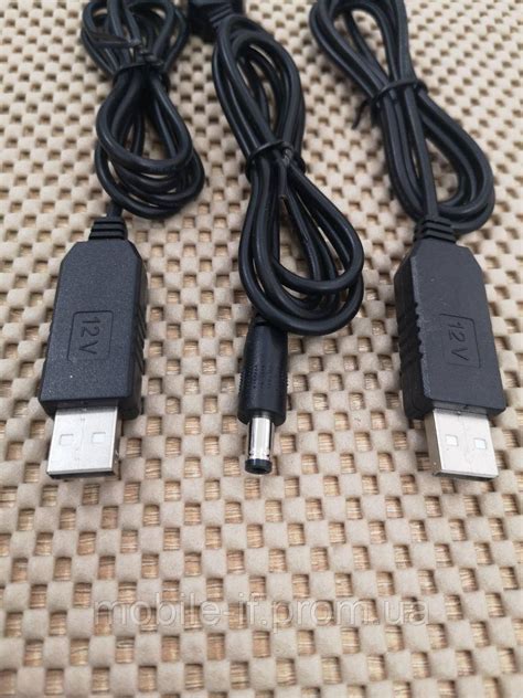 Кабель живлення 5v на 12v USB DC 5.5x2.1 для роутера, модему від ...