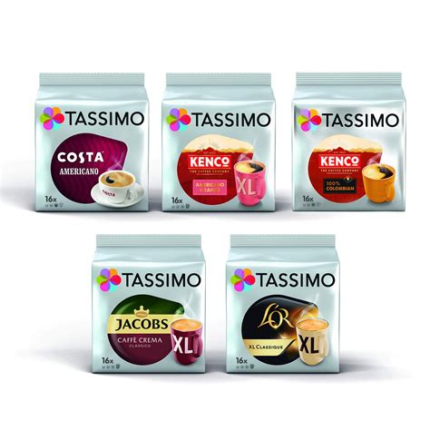 Tassimo Black Coffee Bundle - Costa Americano, Kenco Pure Colombian ...