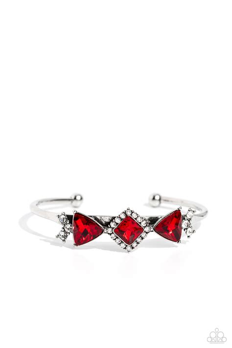 Paparazzi Accessories: Strategic Sparkle - Red | Paparazzi Accessories