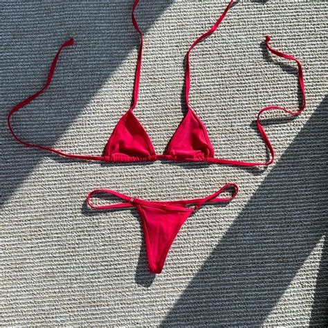 Swim Red Micro Bikini Poshmark