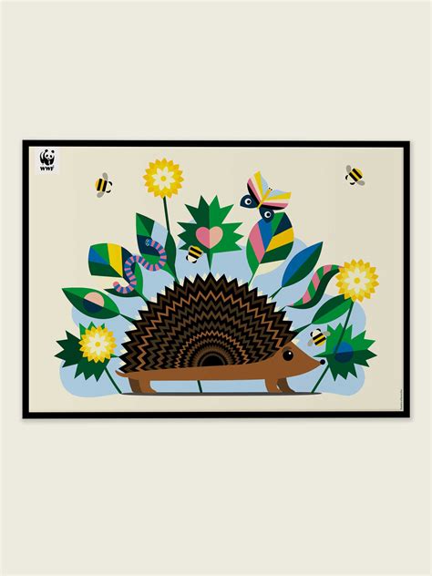 Wwf Pindsvin Plakat Wwf Verdensnaturfonden