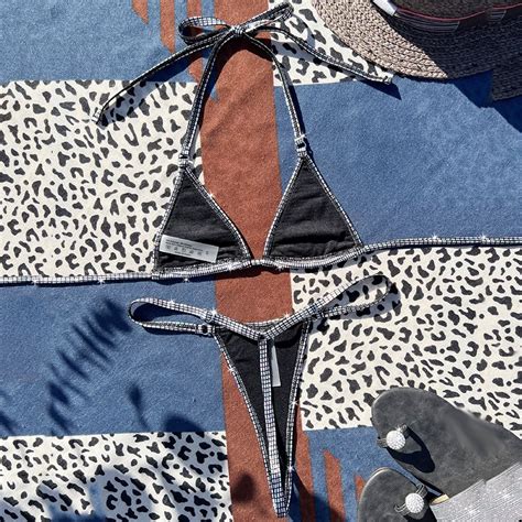 Women S Sexy Two Piece Swimsuit Special Fabric Shiny Micro Bikini Set