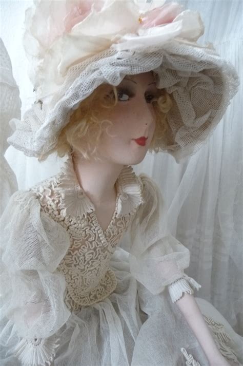 Antique French Boudoir Doll Paris C 1920 Edwardian Fashion Etsy