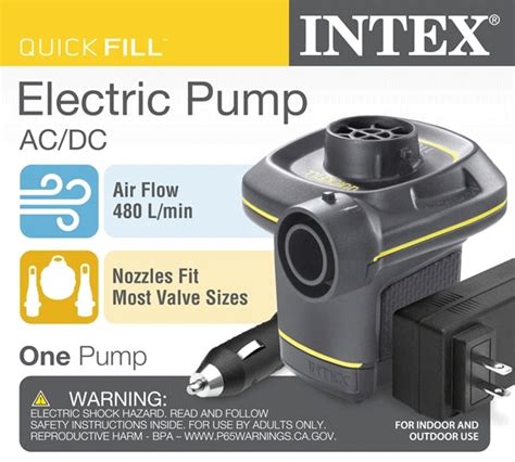 Intex Quick-Fill Electric Pump Dual Voltage, 120V/12V — Goisco.com