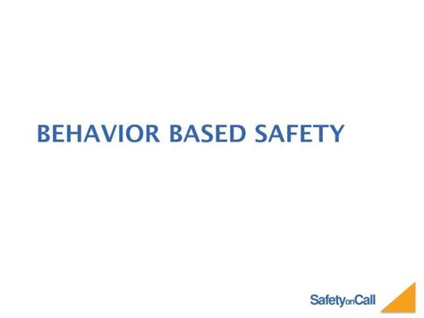 Ppt Behavior Based Safety Powerpoint Presentation Free Download Id