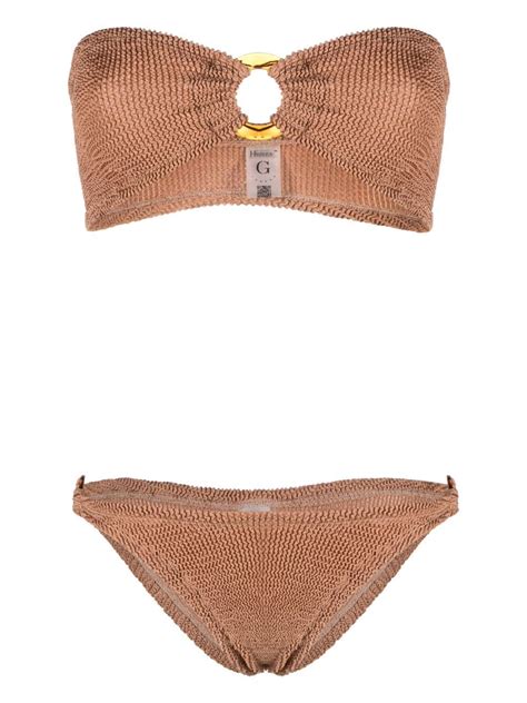 Hunza G Gloria Ring Detail Bikini Set Farfetch
