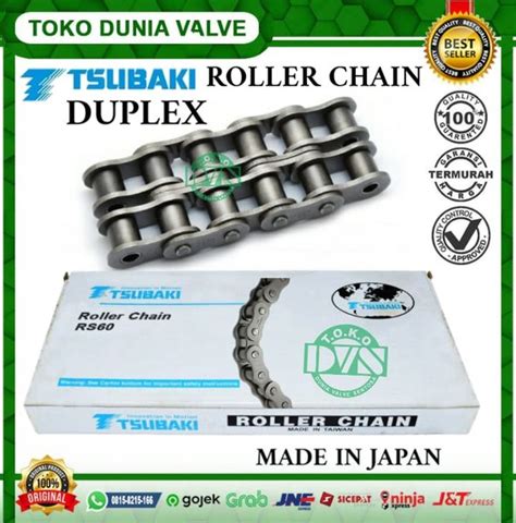 Jual TSUBAKI ROLLER CHAIN RS 100 DUPLEX MADE IN JAPAN TERMURAH