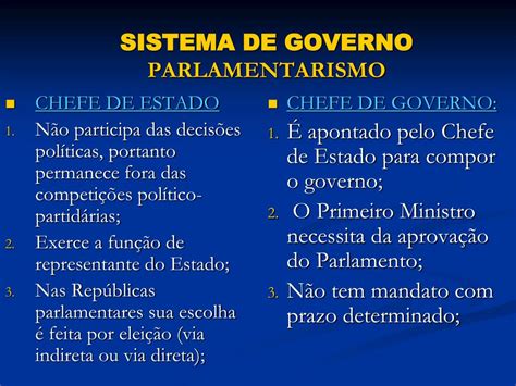 PPT - Regimes Políticos Representativos Formas de Estado e Sistemas de ...