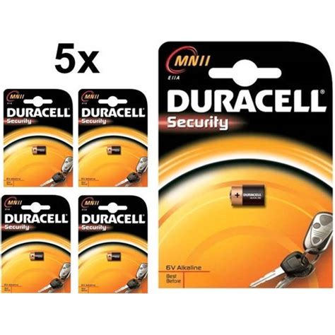 5 Stuks Duracell A11 MN11 11A 6V Security Alkaline Batterij Blokker