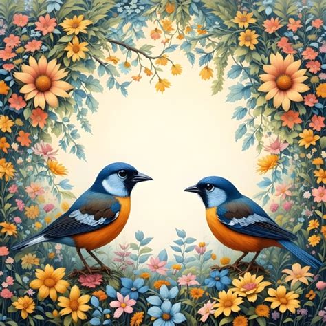 bird flowers art fantasy  stock photo public domain pictures