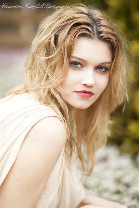 Blonde Woman Poses In Quarry Garden