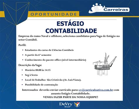 Ruy Carreiras Oportunidade de estágio em Contabilidade