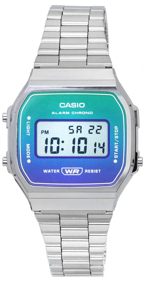 Casio Vintage Digital Stainless Steel Quartz A168WER 2A A168WER 2