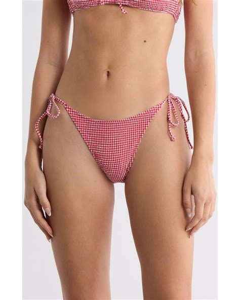 PacSun Rebecca Tie Side Bikini Bottoms In Pink Lyst