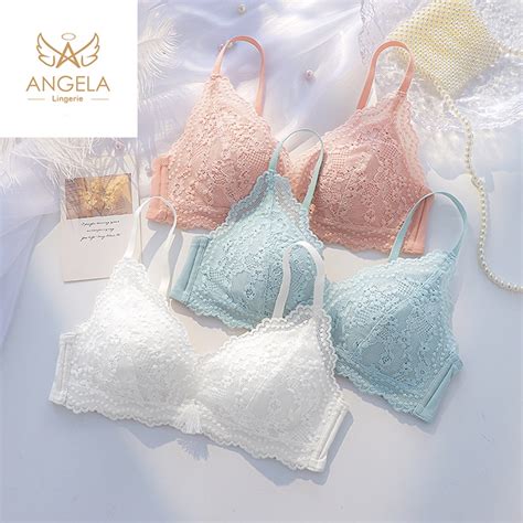 Jual ANGELA PREMIUM JAPAN Bra BH Set Tanpa Kawat Celana Dalam Wanita Bikini Sport Beha Lingerie