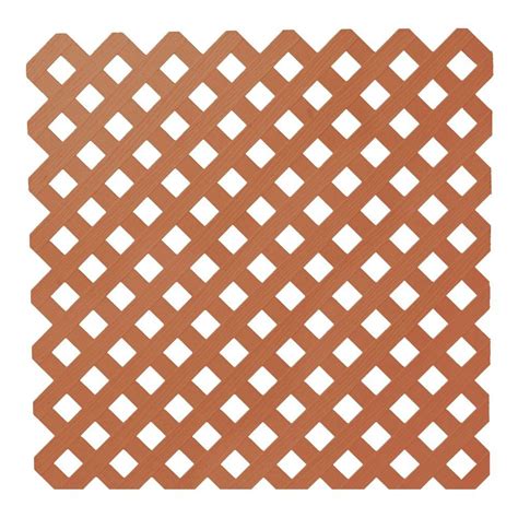 Veranda 0.2 in. x 48 in. x 8 ft. Redwood Privacy Plastic Lattice-111909 - The Home Depot