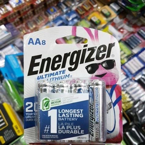 (แพค8ก้อน) ถ่าน Energizer Ultimate Lithium AA (ชาร์จไม่ได้) 1.5V 8ก้อน ...