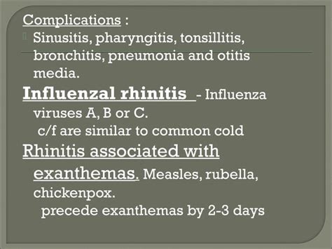 Acute And Chronic Rhinitis Ppt