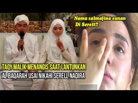 TERBARU Taqy Malik Menangis Saat Lantunkan Al Baqarah Usai Nikahi