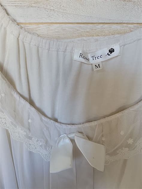 Vtg S White Lingerie Nightgown Bridal Boudoir Size Gem