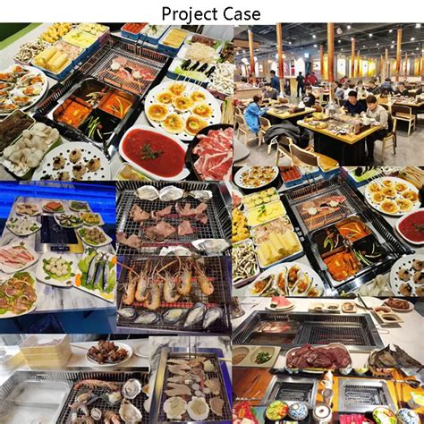 Commercial Smokeless Korean Hot Pot And Grill For Restaurant