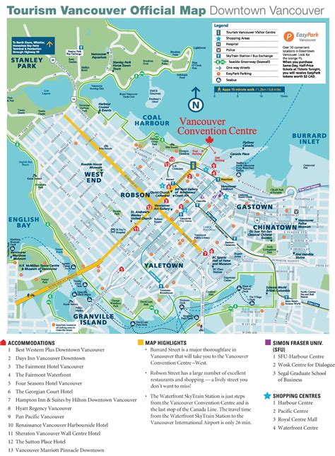 Vancouver Downtown Map