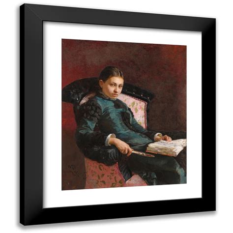 Ilya Efimovich Repin X Black Modern Framed Museum Art Print Titled